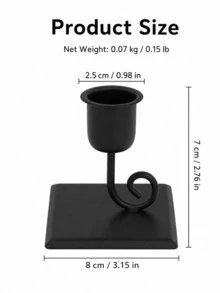 Zazumi Candelabro europeo retro, candelabro de base cuadrada minimalista, candelabro de metal rosa mate/gris/negro, elegante adorno de decoración de mesa, candelabro para mesa de comedor, sala de estar, decoración de dormitorio, adecuado para cena romántica, boda, fiesta, Día de San Valentín, Acción de Gracias, decoración del hogar, decoración de habitación retro y hermosa, regalo ideal para entusiastas de las velas, adecuado para uso familiar y de cafetería - Multicolor - Ver 3