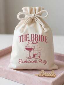 12PCS Bridal Party Drawstring Gift Bags Reusable For Hen Party Wedding Themed Storage Hangover Recovery Supplies Bachelorette Favor - Multicolor - View 4