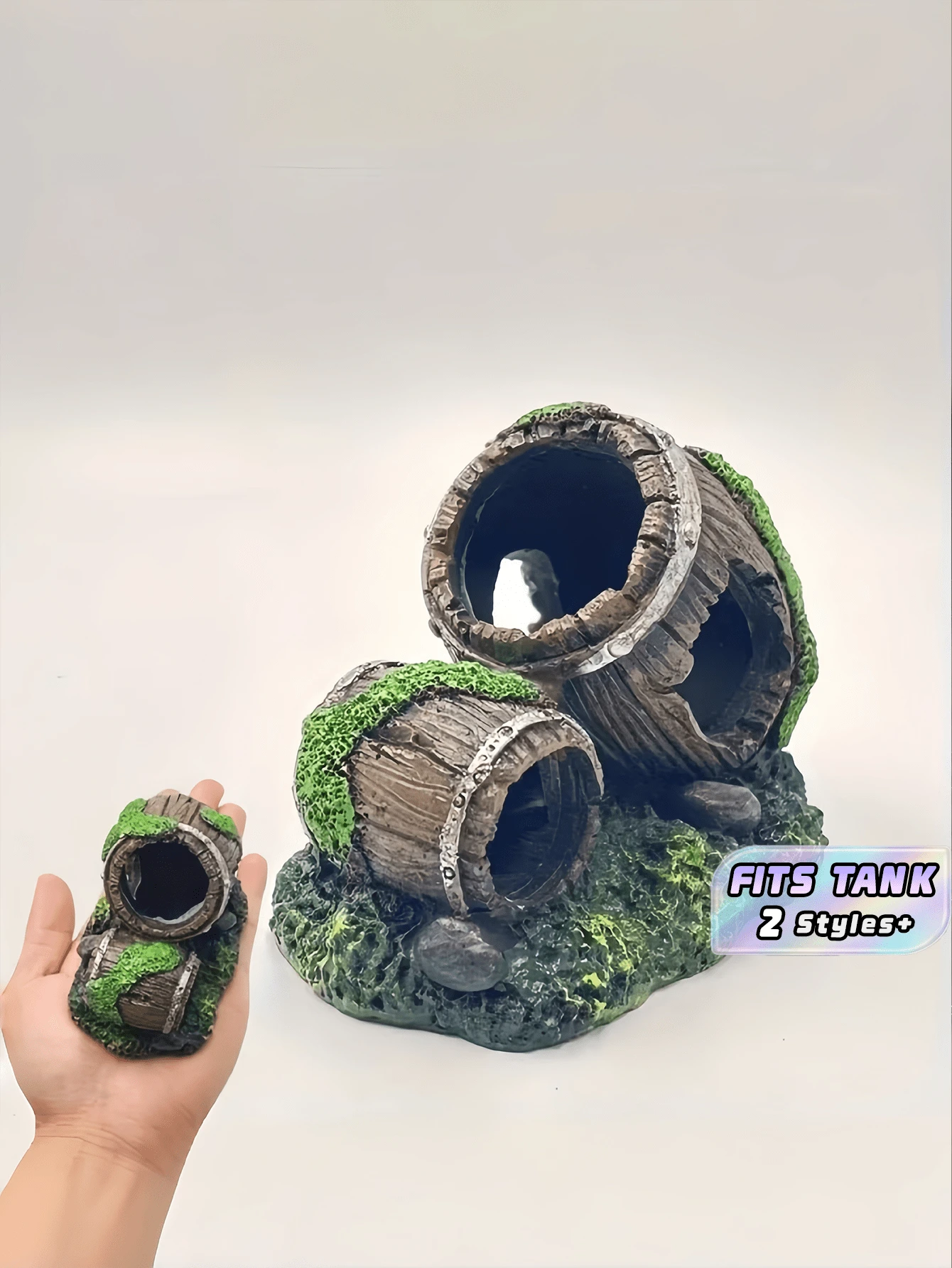 1盒魚缸裝飾隱蔽屋洞穴飾品 水下裝飾 適用於水族箱 節日禮物 鬥魚 蝦 慈鯛 躲藏處 玻璃缸 爬蟲類棲息地裝飾