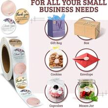 TYFYO 500pcs/Roll 1 Inch 1.5 Inch Thank You Adhesive Sticker Label For Business, Baking, Gift Packaging Decoration,Christmas Valentine Day - View 6