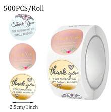TYFYO 500pcs/Roll 1 Inch 1.5 Inch Thank You Adhesive Sticker Label For Business, Baking, Gift Packaging Decoration,Christmas Valentine Day - View 9
