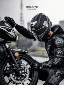 High Elastic Shock Absorbing Cycling Padded Shorts Breathable Anti-Scratch Motorcycle Riding Armor Pants Men Outdoor Sports Protection Trousers - Black - View 5
