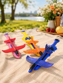 1PC Foam Airplane Launcher, Outdoor Interactive Catapult Glider, Jet Airplane, Airplane, Airplane Supplies, Airplane, Airplane Toy, Airplane. - Multicolor - View 7