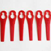 300/200/100/30/10PCS Plastic Lawn Mower Blades, Garden Grass Cutter Eater Plastic Cutting Blades, Keyhole Shapes,Garden Tools, Gardening Tools For Garden - red - View 5
