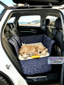 1PC Upgraded Double Layer Waterproof Foldable Anti Scratch Pet Car Seat Cover Travel Mat Rear Seat Hammock For Outdoor Travel Daily Use Pet Supplies Dog Car Accessories - Multicolor - View 1