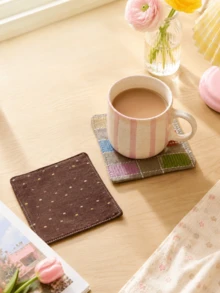 Joivida Japanese Style Small Fresh Retro Coaster, Heat-Resistant Table Mat, Heat-Insulating Anti Slip Mat, Coffee/Tea/Beverage Coaster, Home Kitchen And Dining Table Decoration, Atmosphere Desktop Decoration, Holiday Birthday Gift - Multicolor - View 5