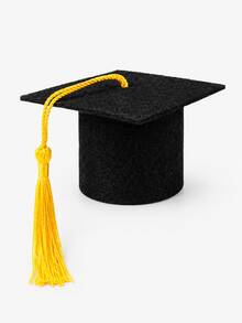 1/6/12 Pieces Multicolor Mini Tasseled Graduation Cap Bottle Toppers, Felt Beer Bottle Ornaments, Decorative Doll Hats, Graduation Halloween Christmas New Year Party Supplies, Home Room Decor, Festival Gifts & Photo Props - B - View 10