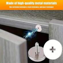 18/12/6 Pcs Cabinet Door Magnetic Closure Catch, Metal Magnetic Latch, Hidden Closure - Suitable For Various Materials, Kitchen Glass Doors And Furniture Cabinets, Magnetic Drawer Lock, Magnetic Lock - multicolor - View 9