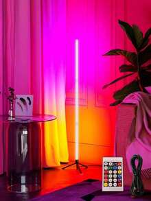 LED Floor Lamp With Remote Control, Themed Design With Multiple Color Modes And Infrared Sensor - USB Asian-Style Table Lamp, Plastic Lampshade For Gaming Room Decor, Holiday Gift, Battery-Powered Ambient Light - RGB-iC - View 6