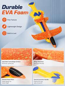 1PC Foam Airplane Launcher, Outdoor Interactive Catapult Glider, Jet Airplane, Airplane, Airplane Supplies, Airplane, Airplane Toy, Airplane. - Multicolor - View 3