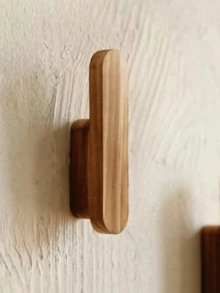 1/3/6 Pieces Rustic Wood Wall Hooks Handmade Easy Installation Entryway Bedroom Bathroom Coat Robe Towel Holder Storage Shelf Christmas Decoration Gift Natural Wood Color Wall Hook Set For Home Hallway Rustic Decor Space Saving - log color - View 7