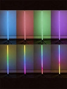 LED Floor Lamp With Remote Control, Themed Design With Multiple Color Modes And Infrared Sensor - USB Asian-Style Table Lamp, Plastic Lampshade For Gaming Room Decor, Holiday Gift, Battery-Powered Ambient Light - RGB-iC - View 9