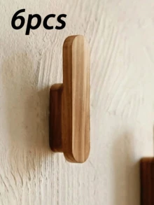 1/3/6 Pieces Rustic Wood Wall Hooks Handmade Easy Installation Entryway Bedroom Bathroom Coat Robe Towel Holder Storage Shelf Christmas Decoration Gift Natural Wood Color Wall Hook Set For Home Hallway Rustic Decor Space Saving - log color - View 8