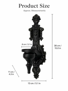 Cirelle 2PCS Retro Wall Mounted Candle Holder, Decorative Antique Wall Mounted Aromatherapy Base, Wall Art Decoration, Retro European Candle Holder, Rural Style Home Atmosphere Decoration, Holiday Birthday Gift - multicolor - View 3