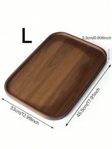 1 PC Walnut Wood Serving Tray With Handle Natural Color For Home Kitchen Restaurant Party Ramadan Celebration Buffet Catering Serving Platter Wooden Board - Maroon - View 6