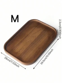 1 PC Walnut Wood Serving Tray With Handle Natural Color For Home Kitchen Restaurant Party Ramadan Celebration Buffet Catering Serving Platter Wooden Board - Maroon - View 7