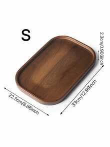 1 PC Walnut Wood Serving Tray With Handle Natural Color For Home Kitchen Restaurant Party Ramadan Celebration Buffet Catering Serving Platter Wooden Board - Maroon - View 11