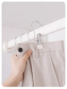 10pcs Portable Stainless Steel Multi-Functional Hanging Clips, Suitable For Clothes Air-Drying, Wardrobe Storage And Household Storage. It Saves Storage Space.(Minor Scratches May Occur During Product Transportation, Which Will Not Affect Normal Use) - Multicolor - View 8