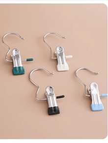 10pcs Portable Stainless Steel Multi-Functional Hanging Clips, Suitable For Clothes Air-Drying, Wardrobe Storage And Household Storage. It Saves Storage Space.(Minor Scratches May Occur During Product Transportation, Which Will Not Affect Normal Use) - Multicolor - View 5