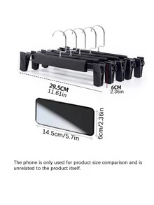 3 Pcs Black Multi-Purpose Hanger - View 3