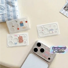 1片装 INS 新款透明高清镜头膜，兼容 17 Pro Max/Pro，可爱卡通女孩设计，适用于日常、办公、居家使用。日常办公居家镜头保护膜，手机摄像头盖，防水防震防摔防刮。 - 無色 - 查看 1