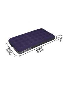 1 Piece Of Inflatable Blue Air Cushion, Random Color PVC Inflatable Single Mattress, Outdoor Lawn Mat, Blue - Blue - View 4