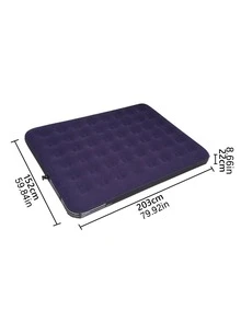 1 Piece Of Inflatable Blue Air Cushion, Random Color PVC Inflatable Single Mattress, Outdoor Lawn Mat, Blue - Blue - View 5