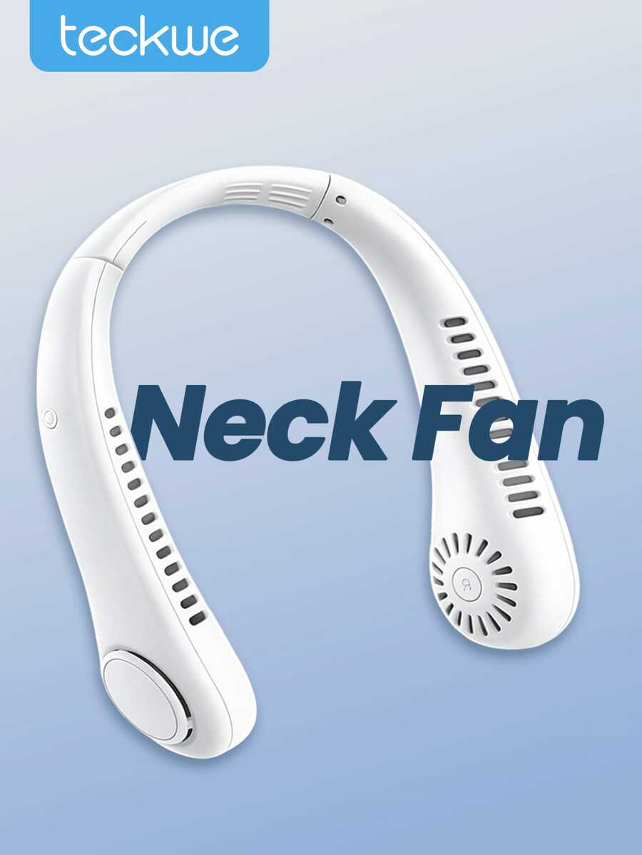 Teckwe Quạt đeo cổ không cánh, sạc USB, rảnh tay, di động, nhẹ, độ ồn thấp, 3 cấp độ điều chỉnh, thiết kế đeo thoải mái, lý tưởng cho các hoạt động ngoài trời, du lịch, cắm trại, leo núi, văn phòng, sử dụng hàng ngày, làm mát mùa hè, quạt làm mát thời trang thiết yếu, dung lượng pin 1200mAh. - Nhiều màu - Xem 1
