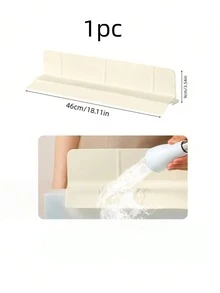 1pc Upgraded Leak-Proof & Splash-Proof Edge Design Premium Silicone Sink Splash Guard For Kitchen & Bathroom Non-Slip Suction Base For Firm Grip - View 8
