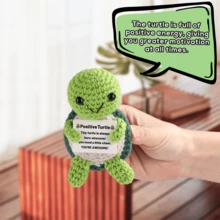 POKOJA LAND 1 Hand-Crocheted Desktop Ornament: Cute Turtle Design-Perfect As A Thank-You Gift For Boyfriends, Girlfriends, Colleagues, Or Family; Ideal For Expressing Appreciation, Showing Support, Creative Parties, Holidays, Children's Plush Toys, Or Room Decor - Multicolor - View 6