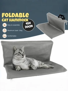 1PC Cat Bedside Hammock Hanging Cat Bed For Railings Under Chair Sofa Window Non Slip Breathable Washable Removable Cover Plush Warm Pet Sleeping Bed For Small Dogs Cats All Seasons Use - Cooling Mesh Fabric - View 4