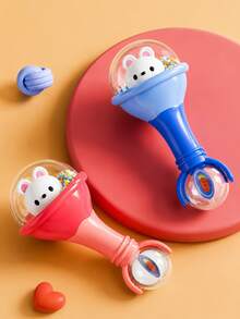 MINKOJA Cartoon Rabbit-Shaped Maracas Toy, Hand-Held Bells, And Grasping Rattles For Infants, Perfect Gifts For Easter And Children's Day,Baby Toys - Multicolor - View 6