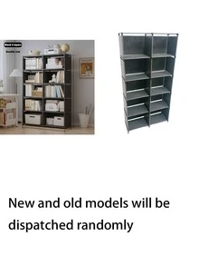 1pc Simple Bookshelf, Multi-Layer Home Floor Standing Storage Rack, Black/White, Multi-Functional Organizer Shelf, Single/Double Row, Space-Saving, Fashionable Minimalist Design, Suitable For Study Room, Easy Assembly Bookcase - Multicolor - View 9