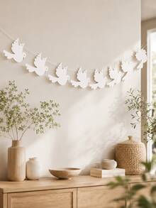 Haus Hana Dove Banner Garland, Elegant Paper Party Bunting For Wedding, Engagement, Anniversary, Birthday, Holiday, Ceremony Backdrop, Wall Decor, Photo Booth, Living Room & Event Party Supplies - multicolor - View 2