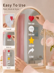 Joivida 2 piezas de pegatinas decorativas de acrílico inspiradas en redes sociales, diseño divertido de Like, Comentario, Estrella y Compartir, calcomanía impermeable y removible para espejo, puerta, refrigerador, coche, parabrisas trasero y oficina - Multicolor - Ver 9