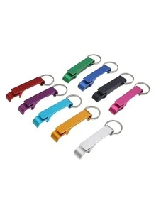 20/30 Colors Randomly Mixed Creative Aluminum Alloy Beer Beverage Bottle Opener Keychain Bottle Opener - Multicolor - View 4
