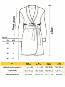 1pc Fashionable Thick Flannel Bathrobe With Pockets, Tie Waist Belt, Fold-Down Collar, Soft & Comfortable, Suitable For Plus Size Women Sleepwear & Loungewear - Dark Purple - View 3