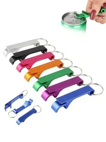 20/30 Colors Randomly Mixed Creative Aluminum Alloy Beer Beverage Bottle Opener Keychain Bottle Opener - Multicolor - View 2