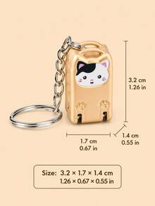 Joivida 1Pc Folding Nail Clipper, Portable Splash-Proof Stainless Steel Nail Cutter, Cat-Shaped Mini Keychain Manicure Tool, Essential For Daily & Travel Nail Care - multicolor - View 11