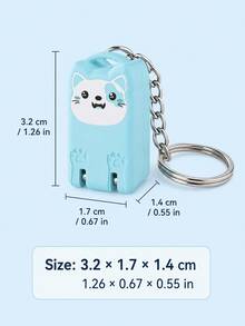 Joivida 1Pc Folding Nail Clipper, Portable Splash-Proof Stainless Steel Nail Cutter, Cat-Shaped Mini Keychain Manicure Tool, Essential For Daily & Travel Nail Care - multicolor - View 9