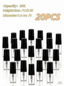 20 件套夏季旅行便携喷雾香水瓶套装，3ml/2ml 容量，适用于香水样品、细雾喷雾瓶、保湿喷雾瓶、香水分装工具和 DIY 香水容器，便携易带。 - 彩色 - 查看 6