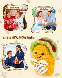 POKOJA LAND 1 Hand-Crocheted Table Decoration: A Fun And Cute Animal Figurine-The Perfect Thank-You Gift For Friends And Sisters, Or A Heartfelt Token Of Appreciation For Mom, Colleagues, And Family. Ideal As A Small Decorative Gift For The Bedroom. - Multicolor - View 4