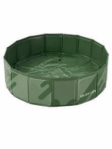 1 pieza Piscina de bolas verde bosque extra grande plegable de material PVC grueso, piscina de juego de agua no inflable, cerca de piscina de bolas para fiestas de cumpleaños interior y exterior (bolas no incluidas) - C - Ver 9
