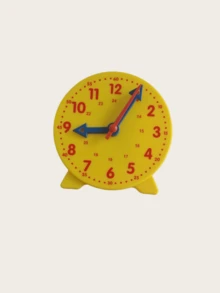 1PC Learn Clock Blue Pink Yellow Time Teaching Clock Model Set With Connected Three Needles Educational Tool For Hour Minute Second Cognition Back To School Supplies Pointer Random Color - Multicolor - View 6