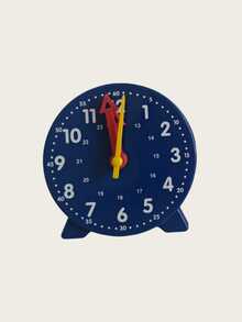 1PC Learn Clock Blue Pink Yellow Time Teaching Clock Model Set With Connected Three Needles Educational Tool For Hour Minute Second Cognition Back To School Supplies Pointer Random Color - Multicolor - View 5