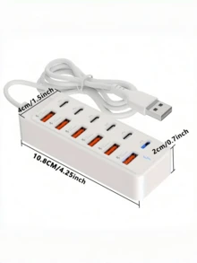 Teckwe أشرطة الطاقة، شواحن USB / شواحن متعددة المنافذ، محطات شحن USB، كابلات تمديد الطاقة، شواحن Type-C السريعة، أشرطة الطاقة متعددة المنافذ. ملاحظة: قد يؤدي مشاركة أجهزة متعددة لنفس مصدر الطاقة إلى تقليل كفاءة الشحن - مشاهدة 6