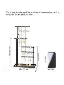1 Piece Black/White/Gold - Jewelry Stand, Necklace Stand With Base, Earring Display Stand, Jewelry Display Stand Tree, Bracelet Earring Display Stand, Bedroom/Window Display/Event Exhibition/Store Decoration/Photo Decoration. - Multicolor - View 3