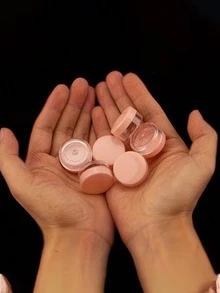5/10/20PCS, Mini Transparent Sample Bottle, Small Cosmetics Container, Cream, Lotion, Lipstick, Eye Shadow, Nail Powder, Etc. Portable And Reusable Travel Necessities - Pink - View 6