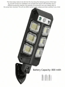 Outdoor Solar Light, Powerful Solar Wall Light/Street Light, Solar LED Light With Sensor - black - View 4