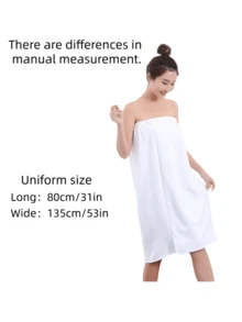1 件轻薄法兰绒浴袍，短款和服式浴袍，适合SPA和伴娘穿着，速干柔软吸水女士浴袍，浴室用品 - 奈米絨短袍 - 查看 3